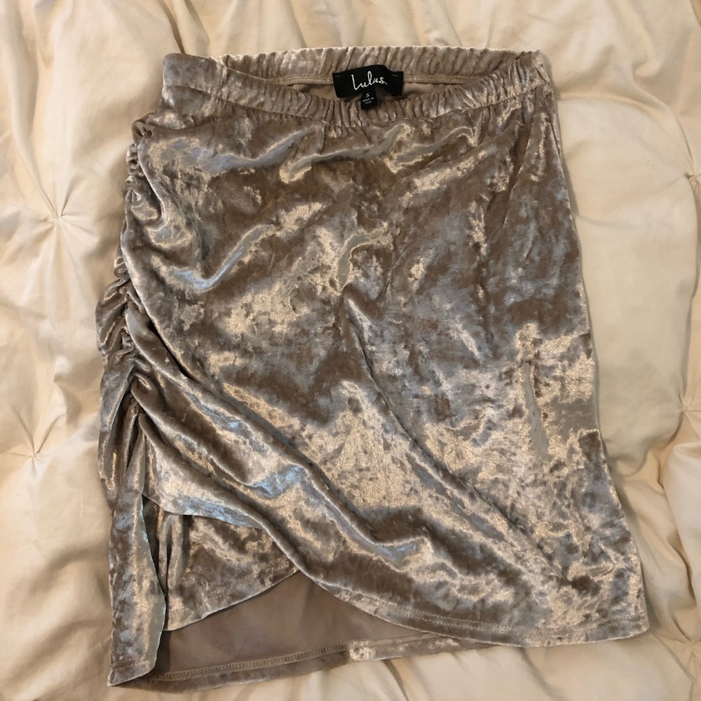 Golden mini skirt